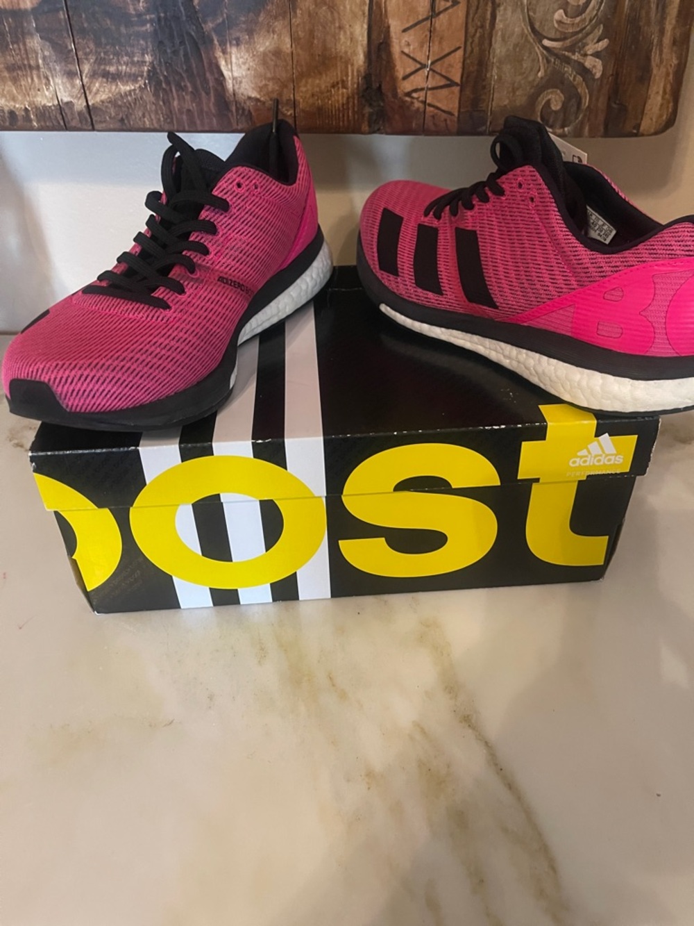 adidas Women’s Hot Pink and Black Athletic Running Shoes